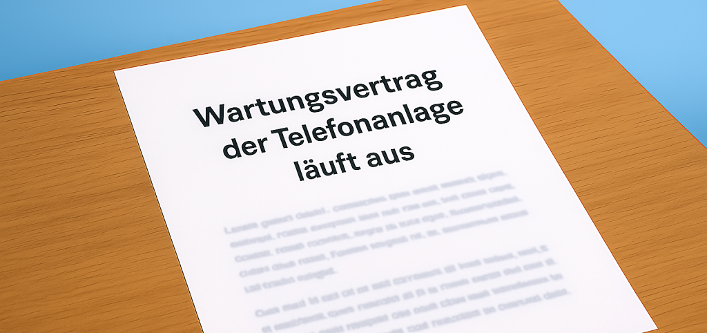Wartungsvertrag der Telefonanlage läuft aus